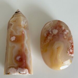 Polished Agate Crystal Set